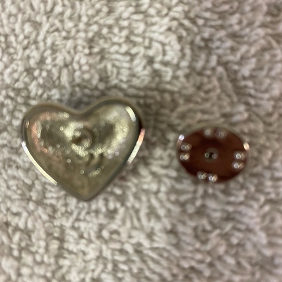 Swarovski Heart Brooch with Red, Blue, and Silver Crystals - Picture 3 of 4